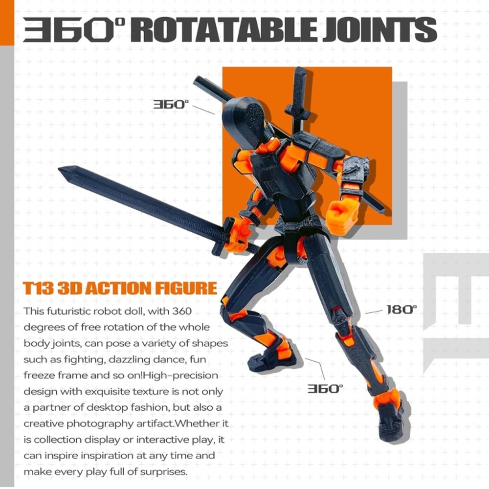 💜Uodofy T13Action Figure SetRobo13 Action Figures Dummy 13 Titan 13Action Figure - Picture 4 of 5